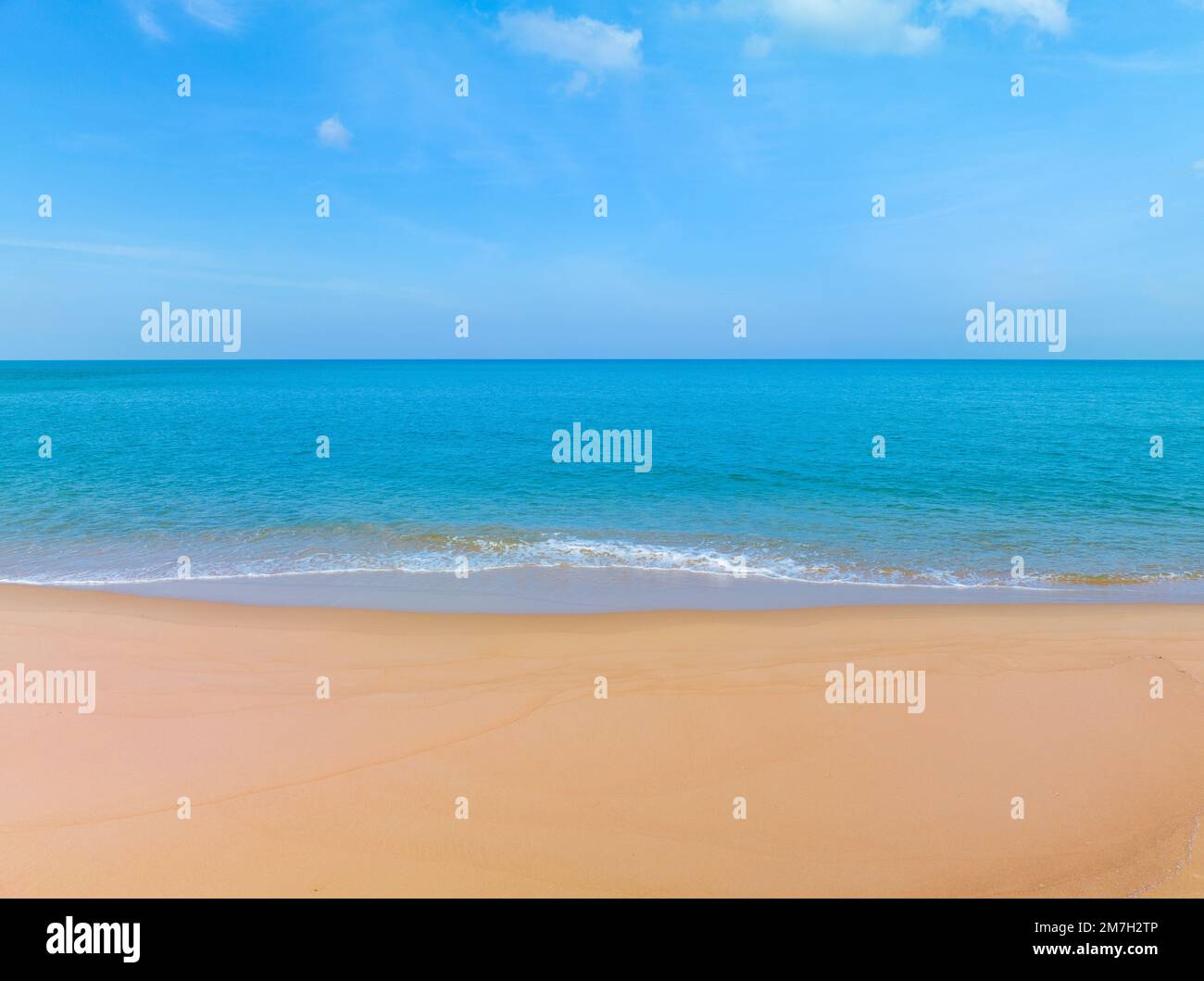 Beautiful sandy beach and sea with clear blue sky background, Amazing ...