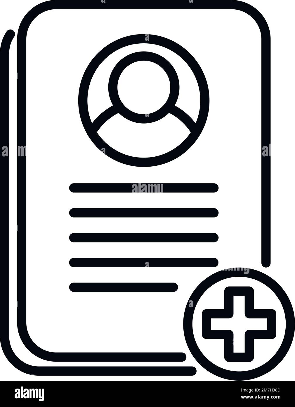 Patient medical card icon outline vector. Doctor record. Report profile ...