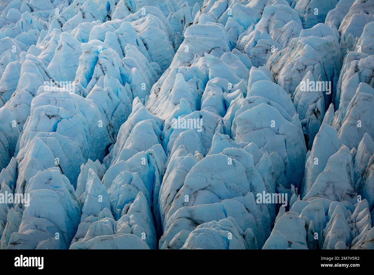 Knik Glacier Textures Alaska Aerial Photography Stock Photo