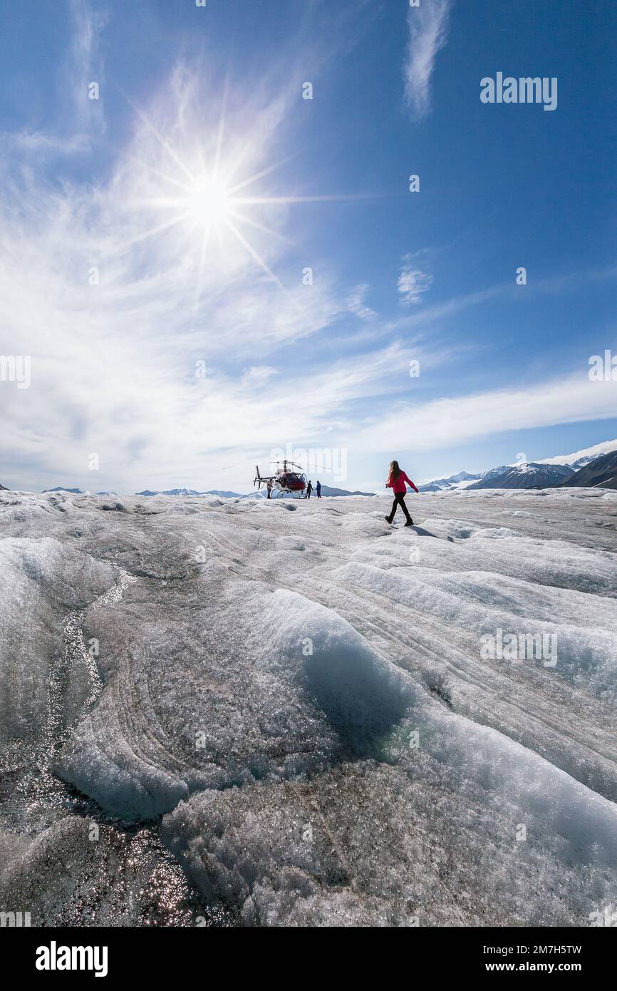 West Fork Glacier Helicopter Tours Denali Alaska Photography Stock