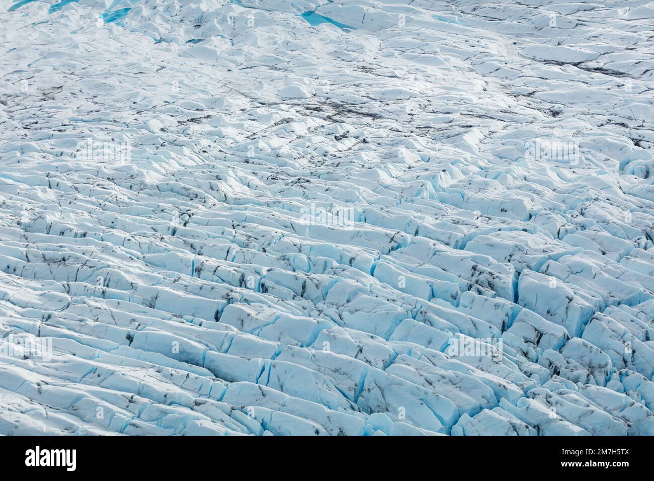 Knik Glacier Abstract Alaska Aerial Photography Stock Photo