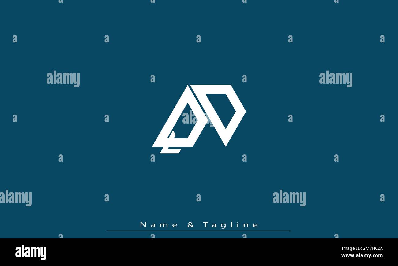 Alphabet letters Initials Monogram logo QO ,OQ Stock Vector