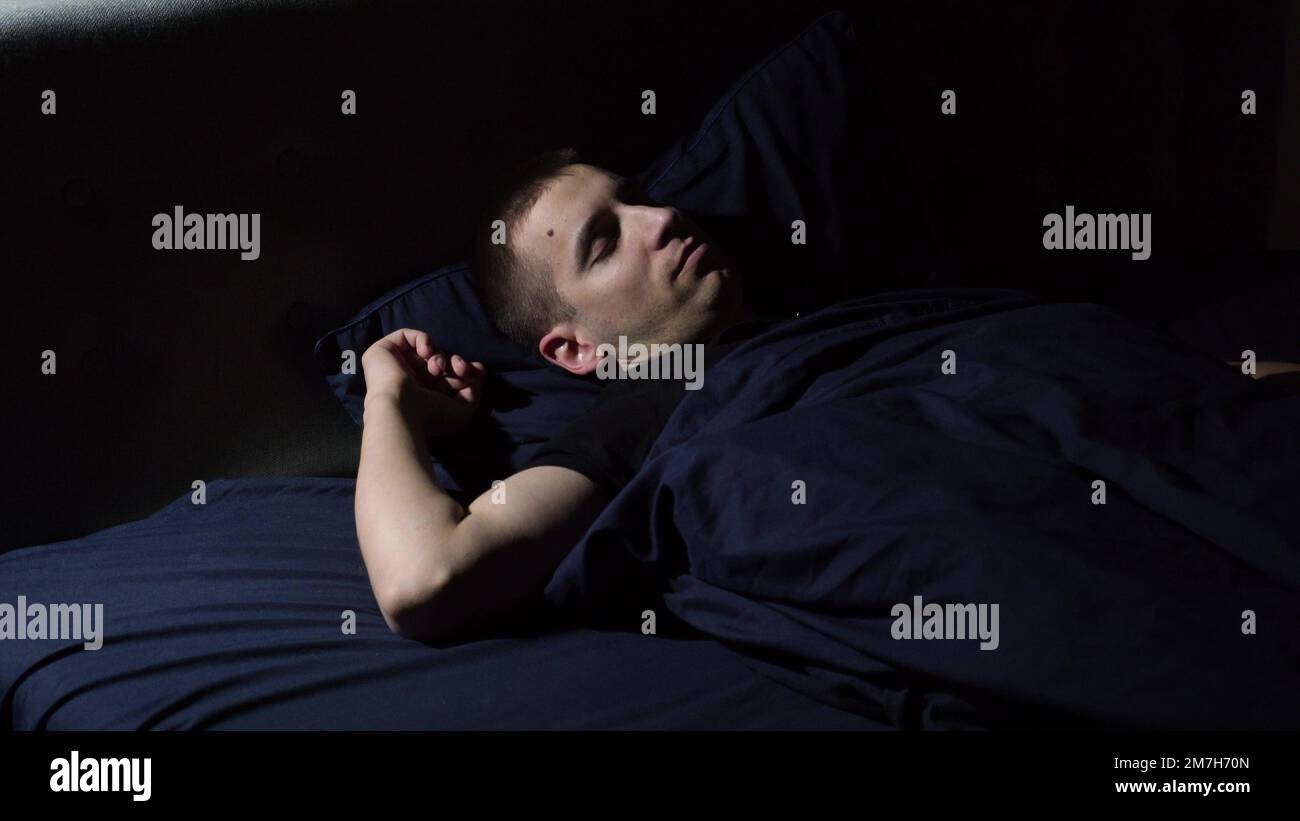 Disturbed sleep. I have nightmares. The young guy tosses and turns in