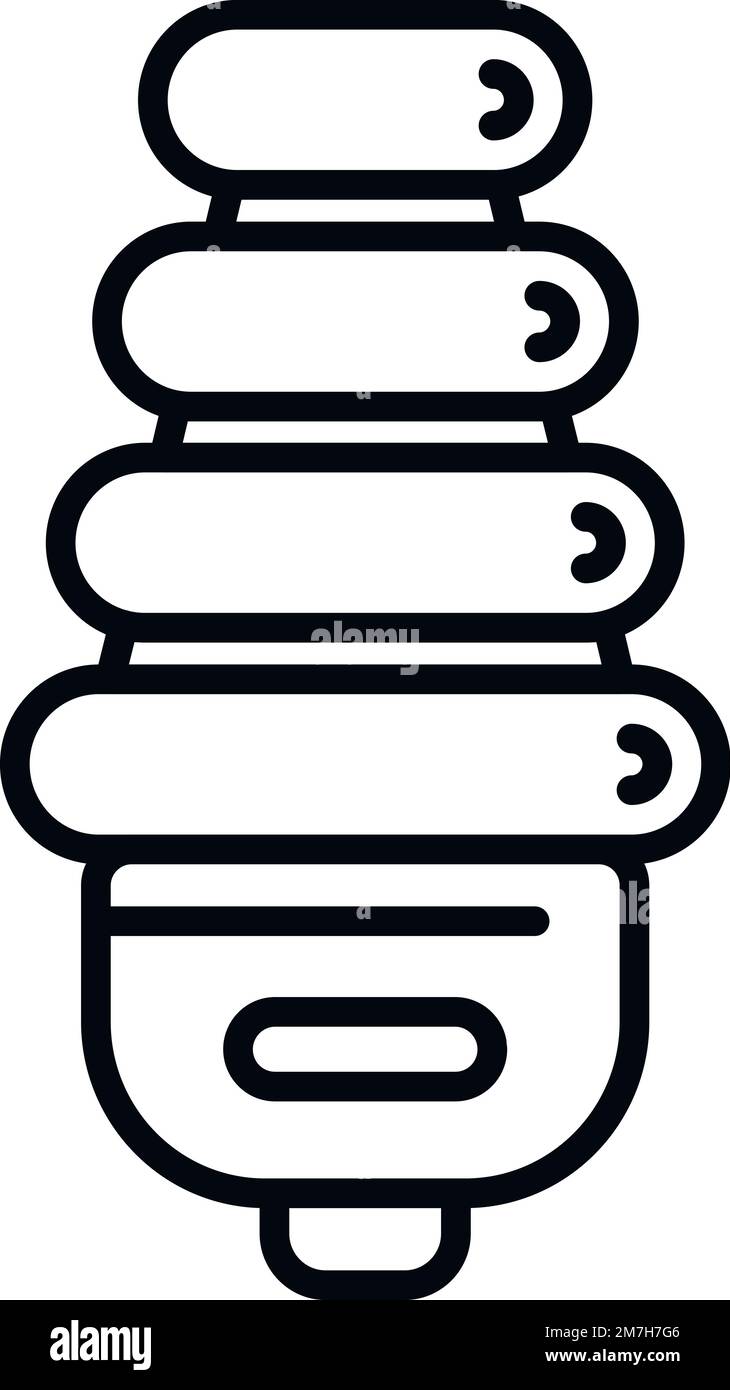 UV lamp icon outline vector. Disinfection light. Ultraviolet rays Stock ...