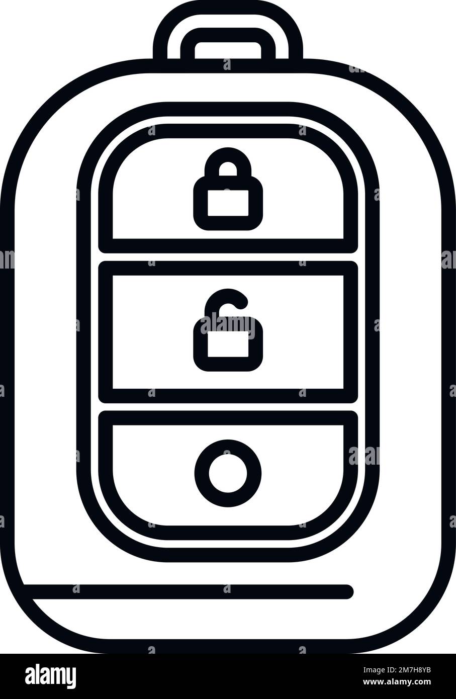 Unlock smart car key icon outline vector. Remote button. Lock vehicle