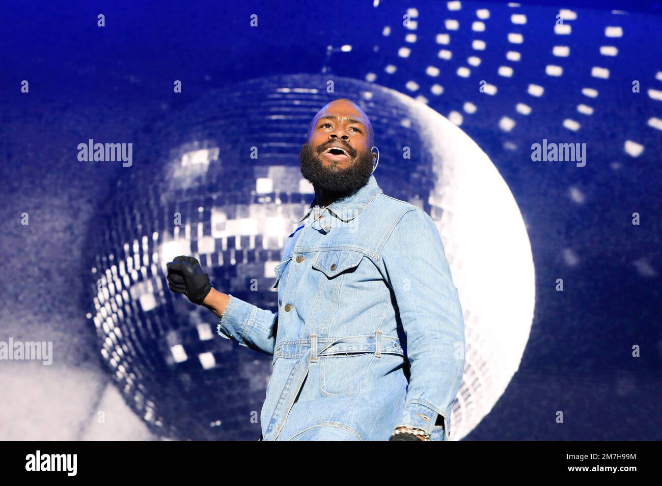 January 7, 2023, Los Angeles, California, USA: LOS ANGELES - JAN 7: Duckwrth performing during AT&T Playoff Playlist Live! at the Banc of California Stadium on January 7, 2023 in Los Angeles, CA (Credit Image: © Nina Prommer/ZUMA Press Wire) EDITORIAL USAGE ONLY! Not for Commercial USAGE! Stock Photo