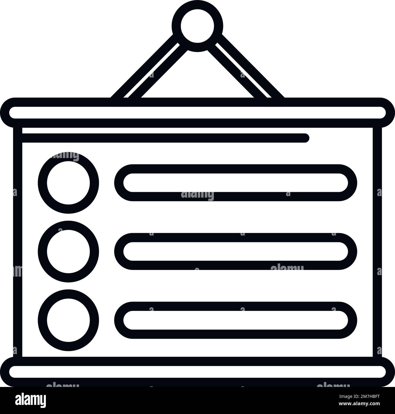 Wall task schedule icon outline vector. Event time. Agenda settings Stock Vector