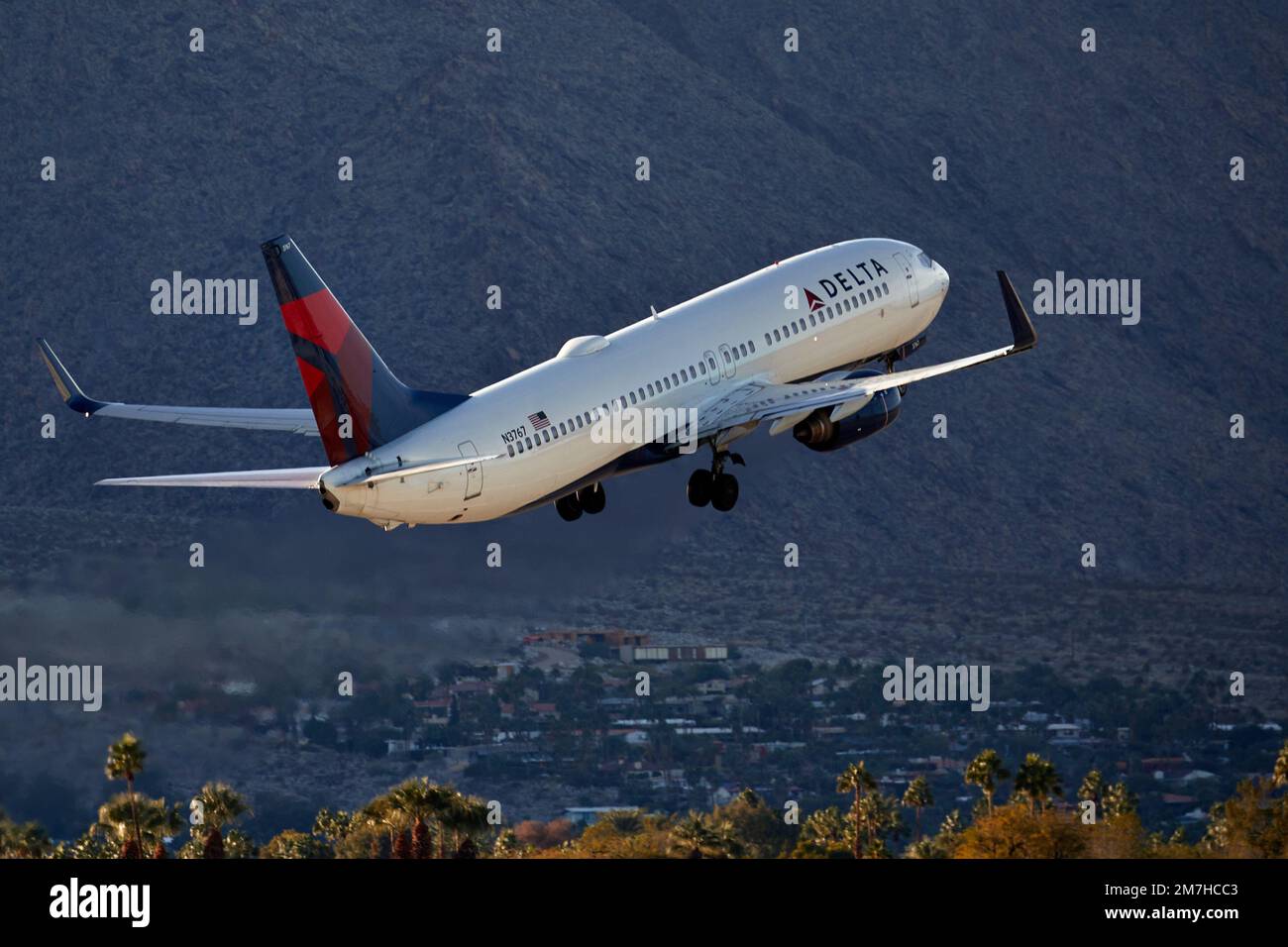 Palm Springs, California, USA. 8th Jan, 2023. A Delta Airlines Boeing