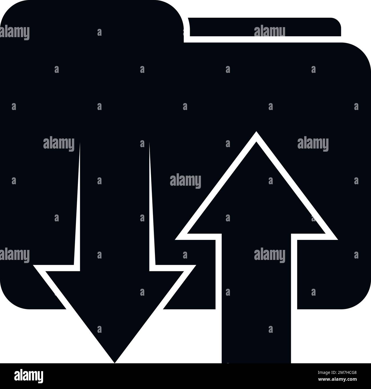 Folder storage icon simple vector. Backup data. Server file Stock ...