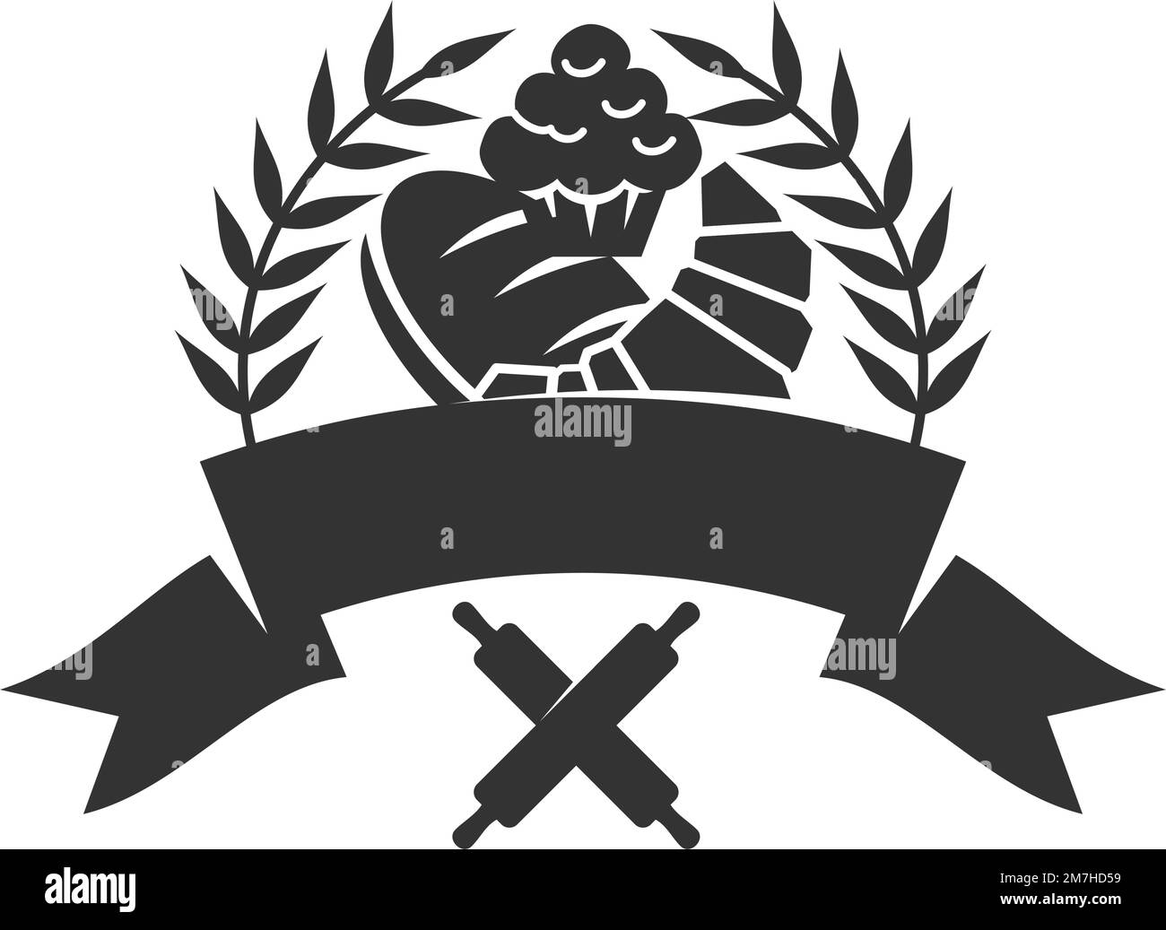 Bakery logo badge template Icon Illustration Brand Identity Stock ...