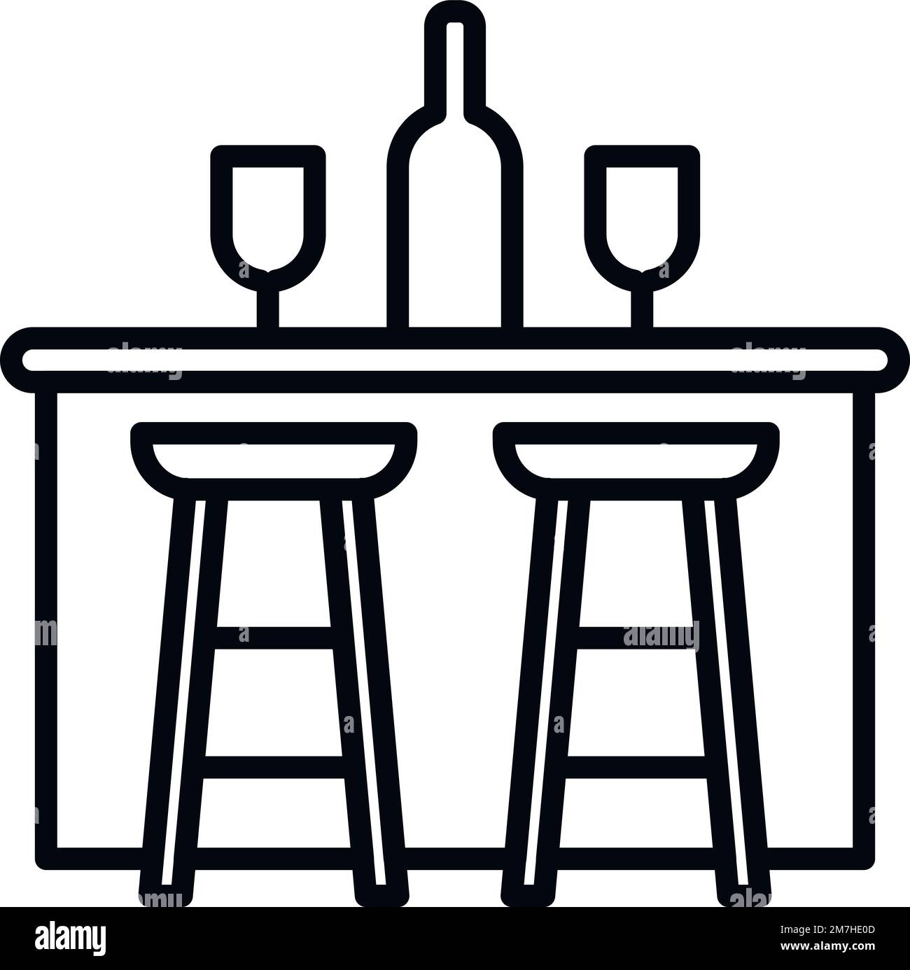 Food bar counter icon outline vector. Cafe table. Pub alcohol Stock