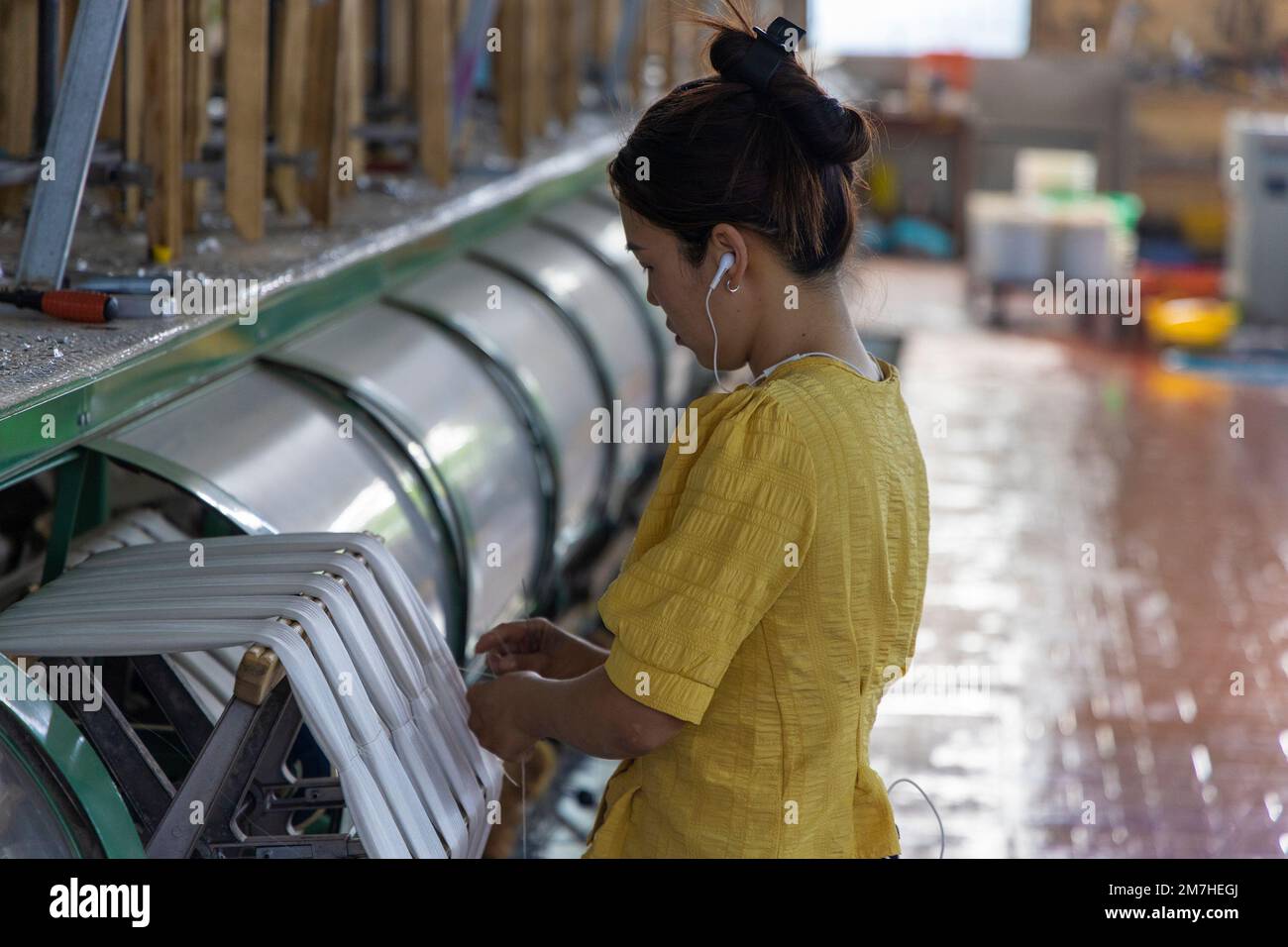 Silk factory in Da Lat, Vietnam Stock Photo Alamy