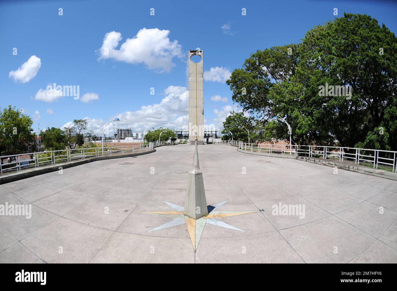 Macapá,Amapá,Brazil,November 12, 2021.Marco Zero tourist monument, located in the city of Macapá, to mark the exact passage of the Equator line dividi Stock Photo