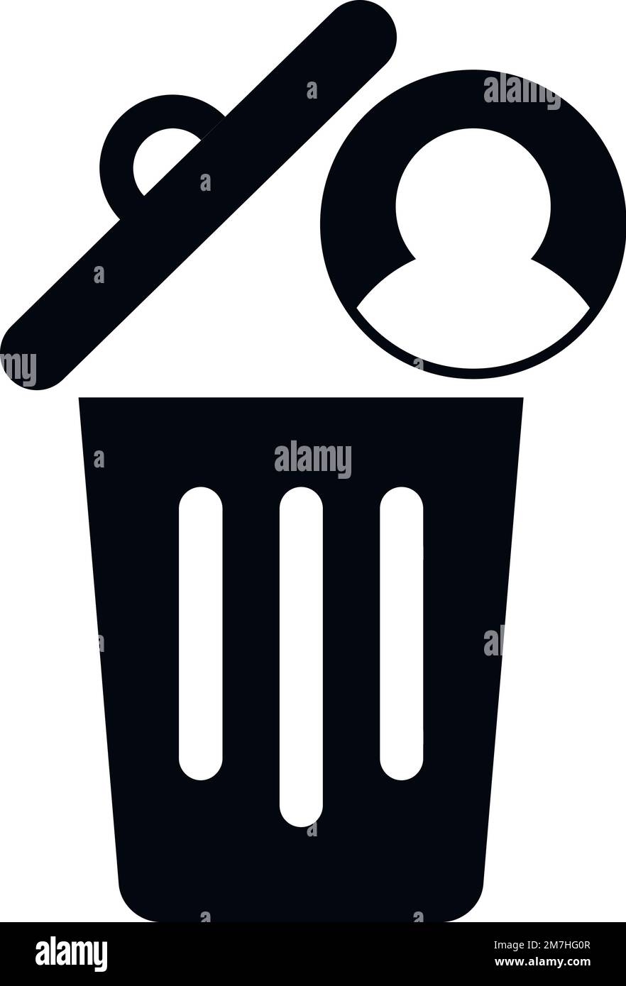 Recycle bin icon simple vector. Delete service. Social Stock
