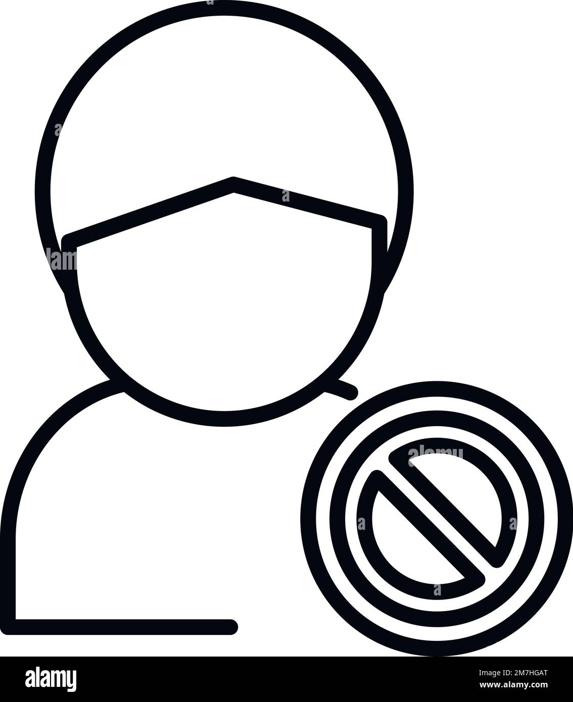 Account delete icon outline vector. People service. Data person Stock ...