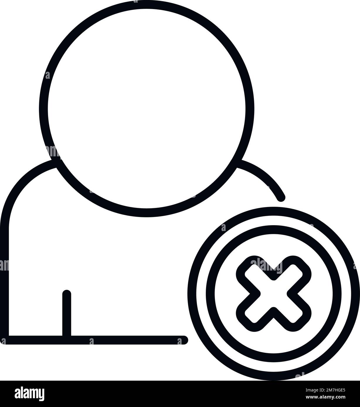 Social user delete icon outline vector. Sign file. Service people Stock ...