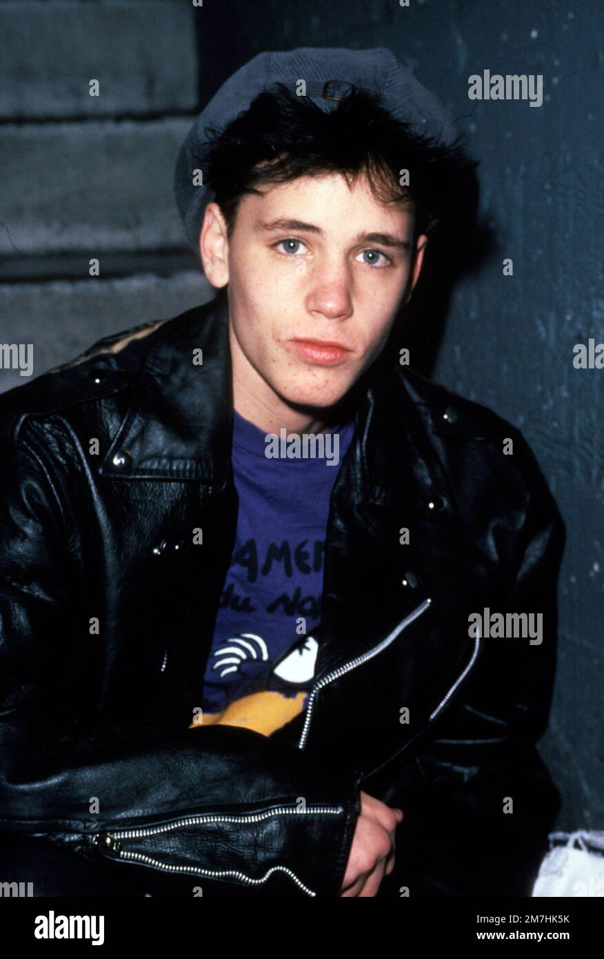 Corey Haim on the set of Michael Damian's Video "Rock On" from the