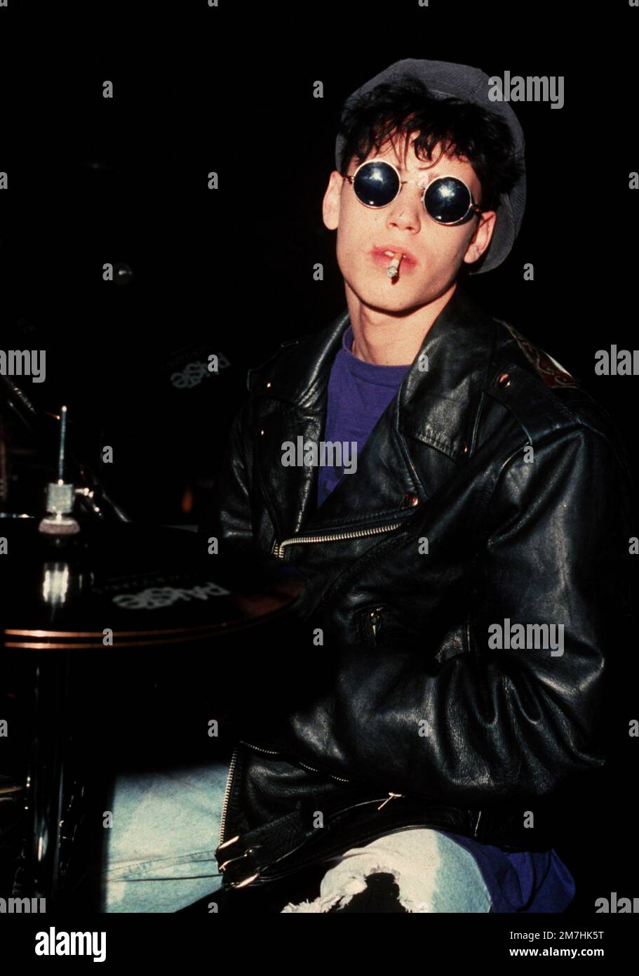 Corey Haim on the set of Michael Damian's Video "Rock On" from the