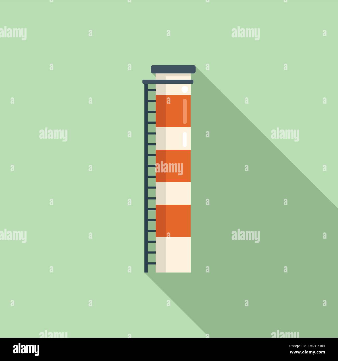 Pipe chimney icon flat vector. Smoke factory. Stack fire Stock Vector ...