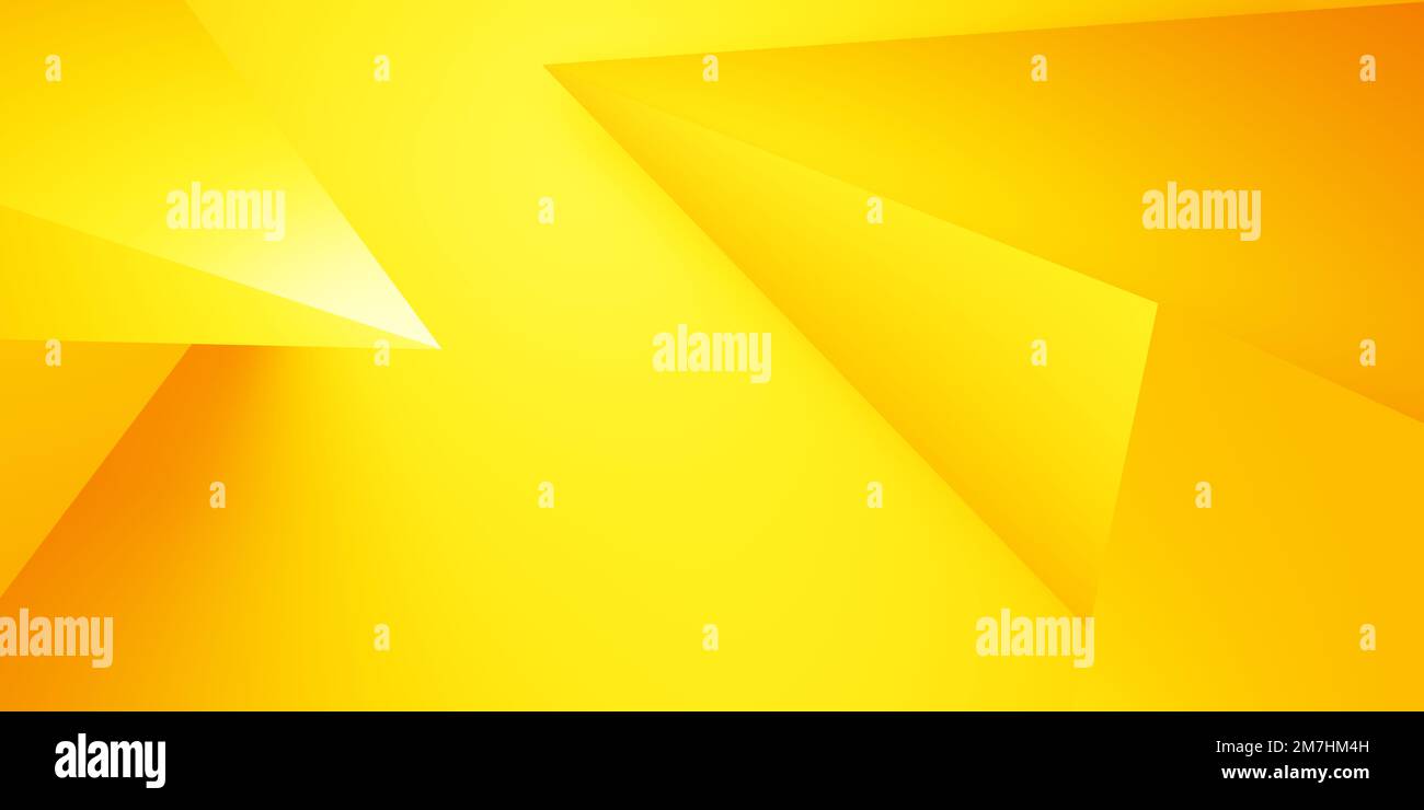 3d rendering of yellow orange abstract geometric background. Flash sale banner. advertising, design, showcase, technology, cosmetic ads, fashion Stock Photo