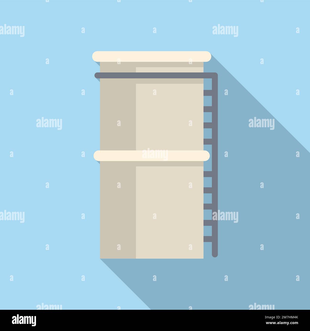 Construction chimney icon flat vector. Smoke factory. Stack fire Stock ...