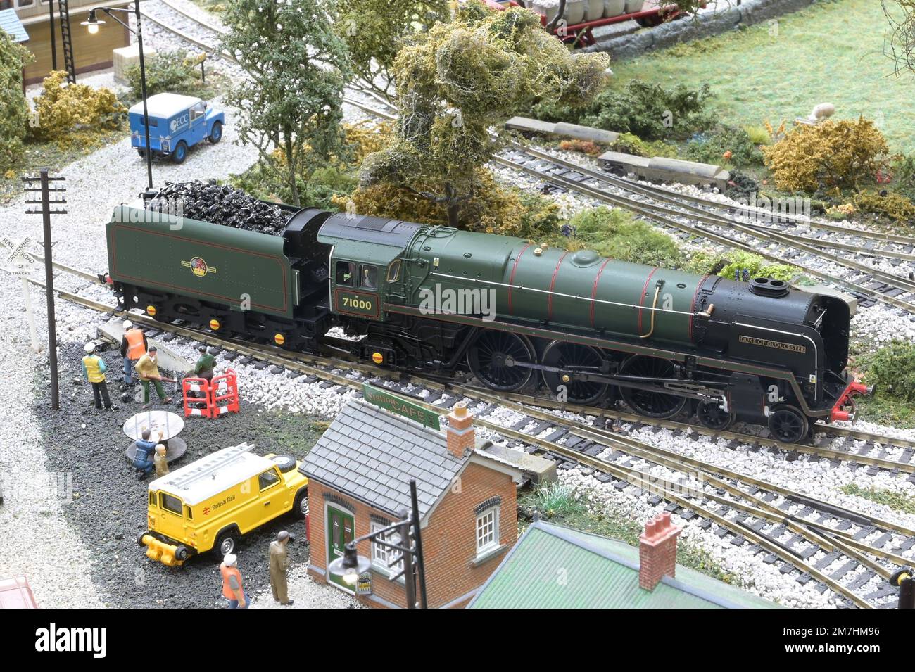 A model of the 'Duke of Gloucester' a class 8 steam locomotive. Stock Photo