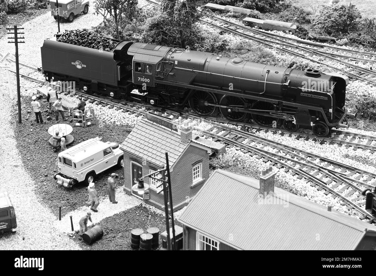 A model of the 'Duke of Gloucester' a class 8 steam locomotive. Stock Photo