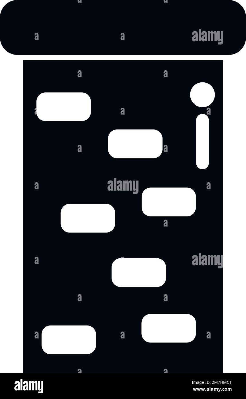 House chimney icon simple vector. Brick factory. Stack fire Stock ...