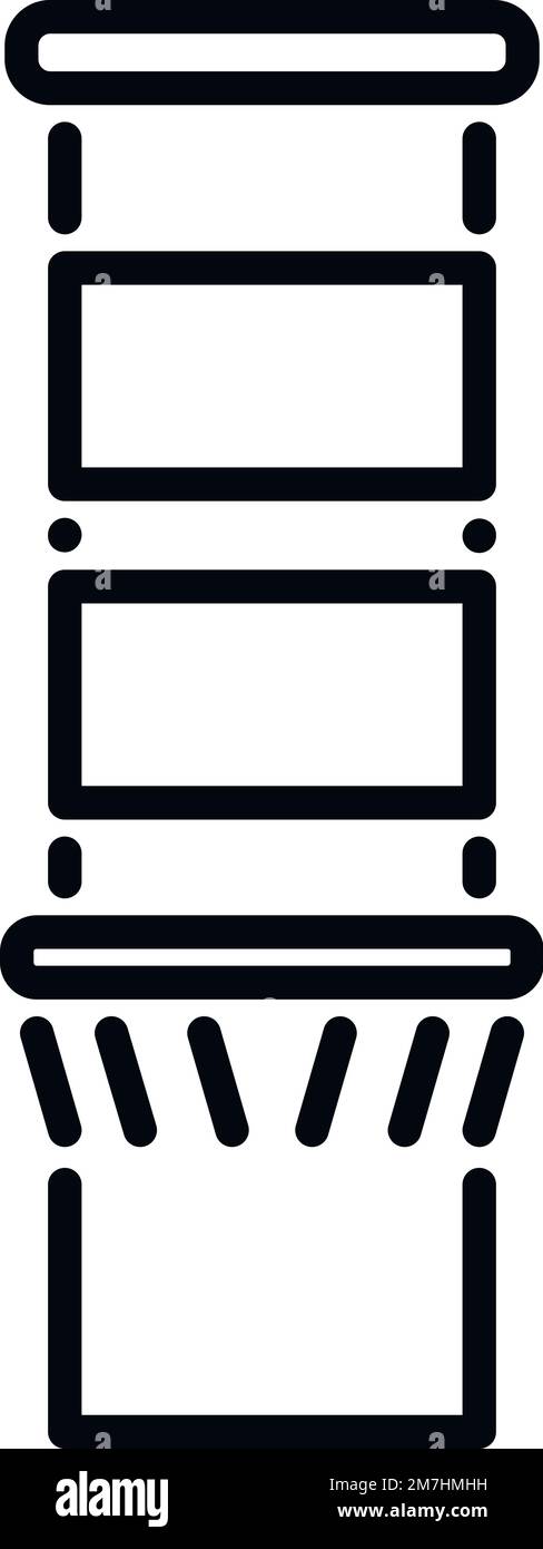 Building chimney icon outline vector. Factory house. Stack industrial ...
