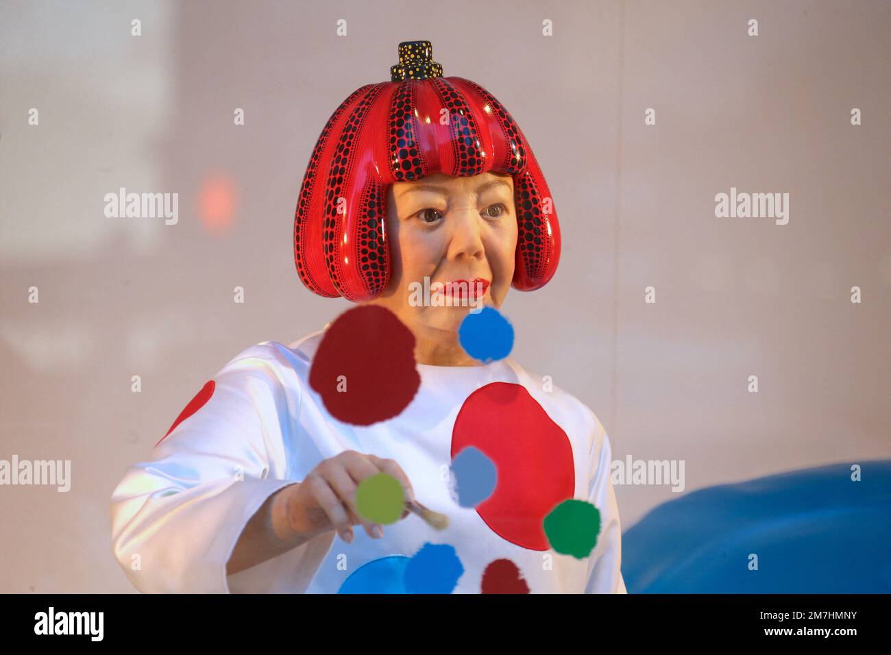 A realistic robot of Japanese artist Yayoi Kusama is seen in the Stock  Footage Video - Getty Images