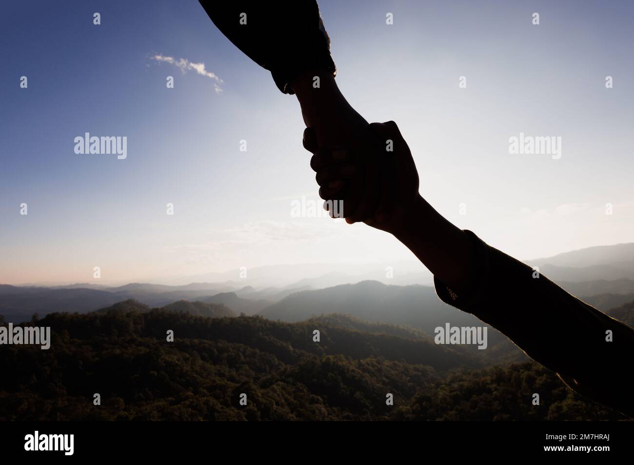 People helping each other concept.People helping and, team work concept