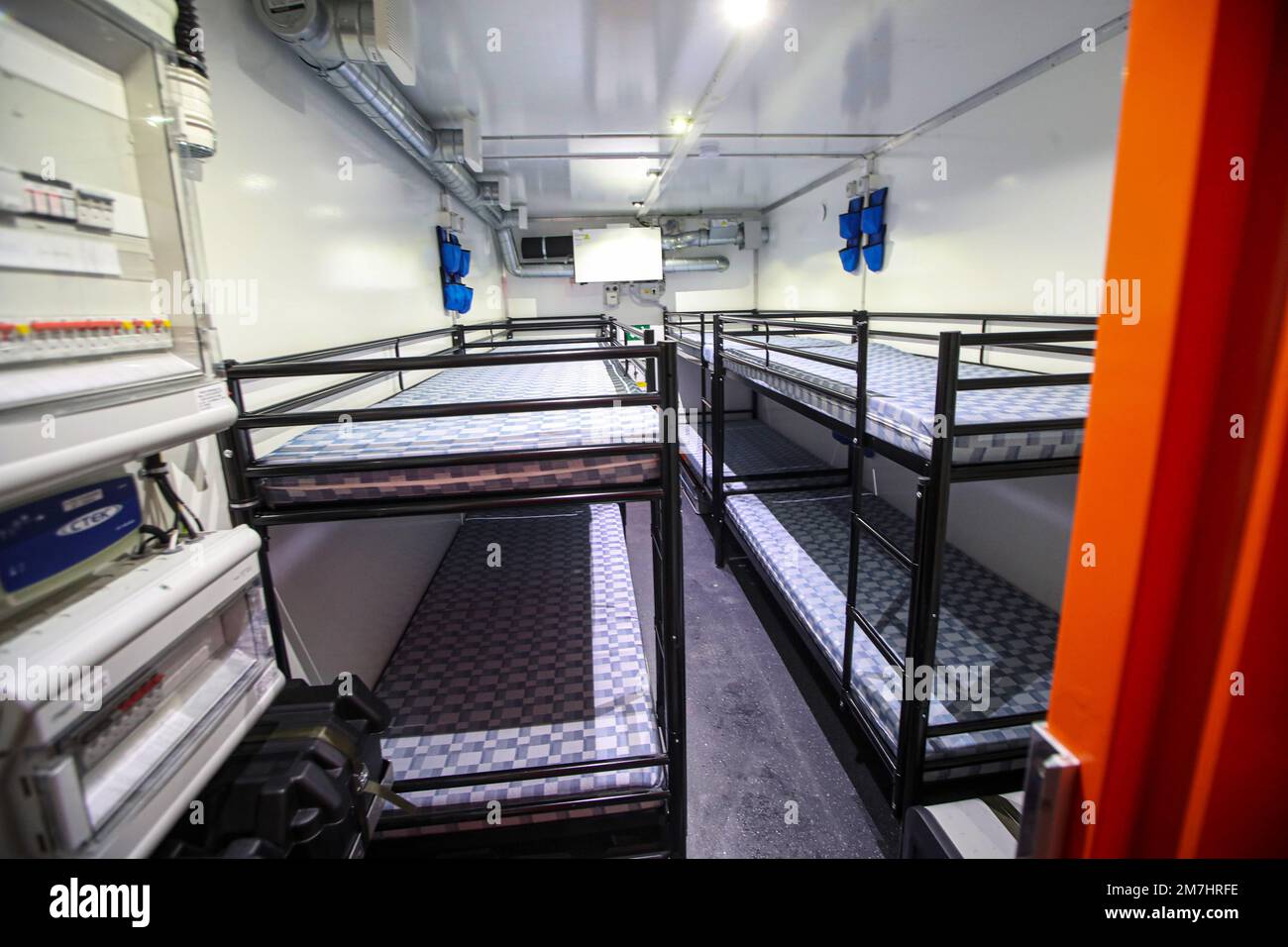 Non Exclusive: KYIV, UKRAINE - JANUARY 9, 2023 - Bunk beds are seen ...