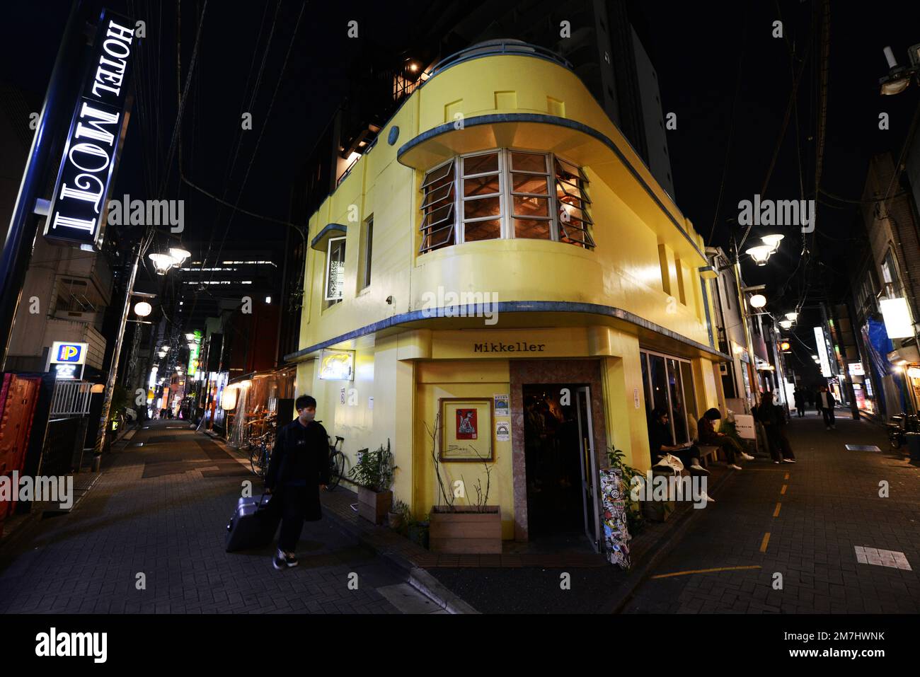 Mikkeller bar on Dogenzaka, 2 Chome in Shibuya, Tokyo, Japan. Stock Photo