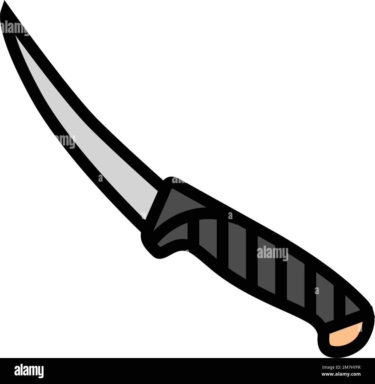 butcher meat knife color icon vector illustration Stock Vector Image