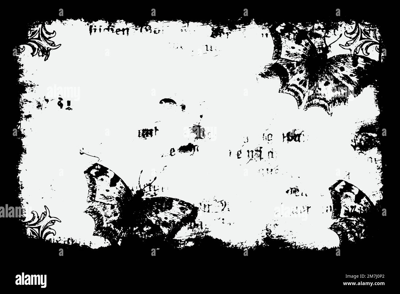 Frame Grunge vector texture isolated on white background Stock Vector ...