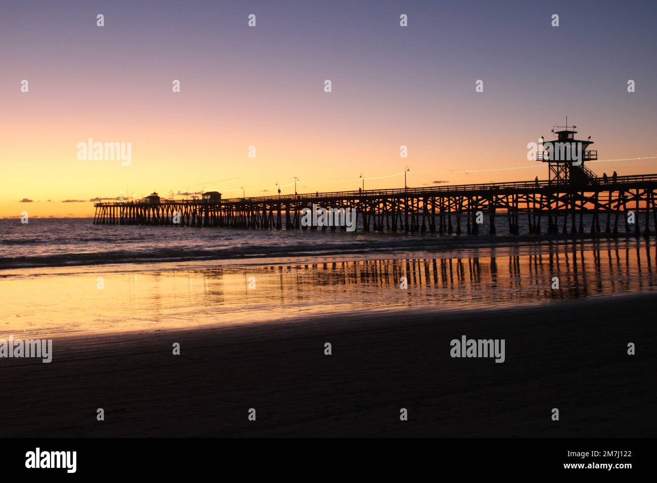 San Clemente Pier at sunset Stock Photo