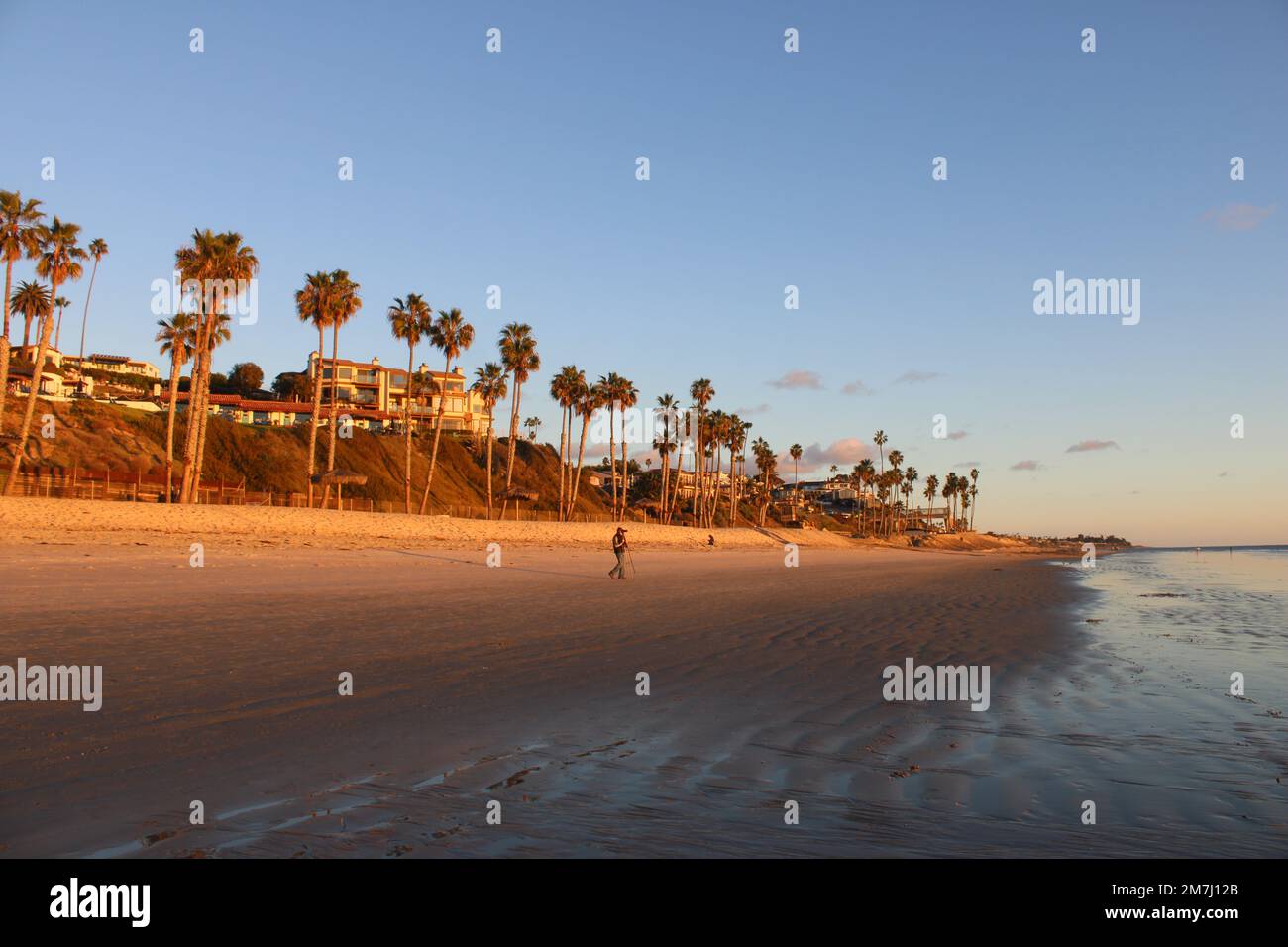 Photographer on San Clemente State Beach Stock Photo