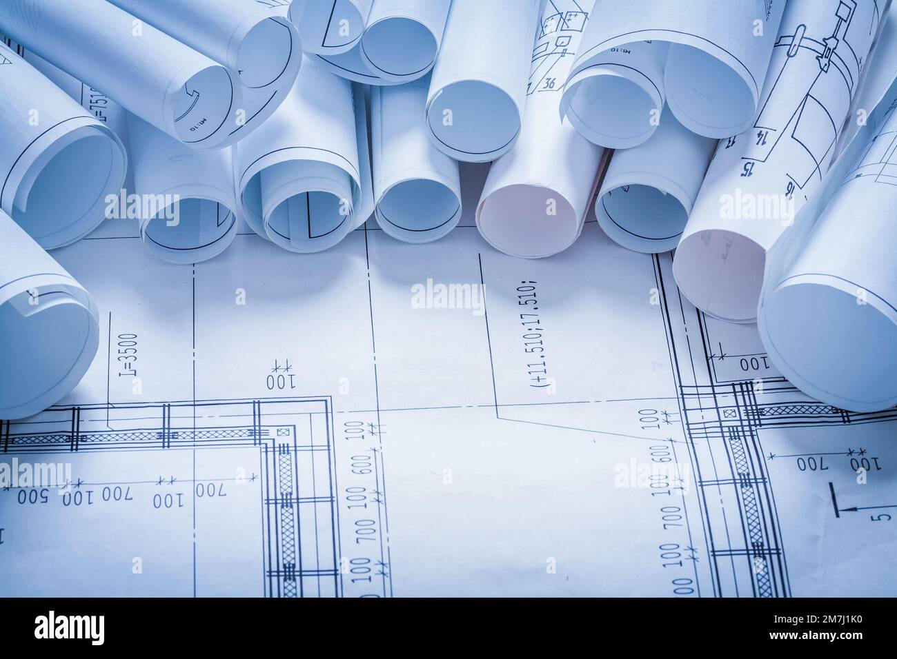 Variety of construction drawings maintenance concept Stock Photo - Alamy