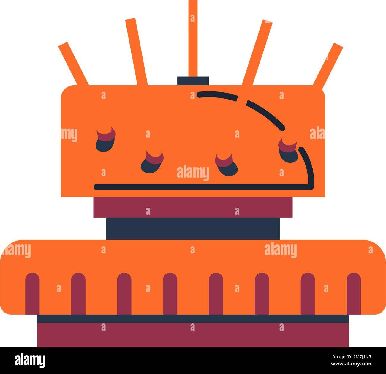 Bomb explosive weapons, land mine against people Stock Vector