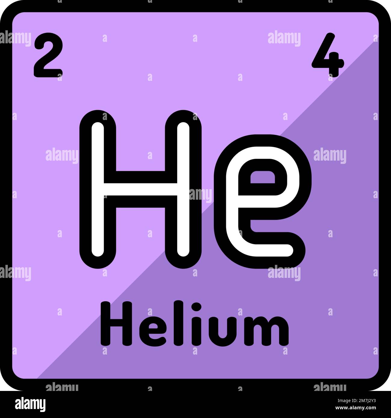 helium chemical element color icon vector illustration Stock Vector ...