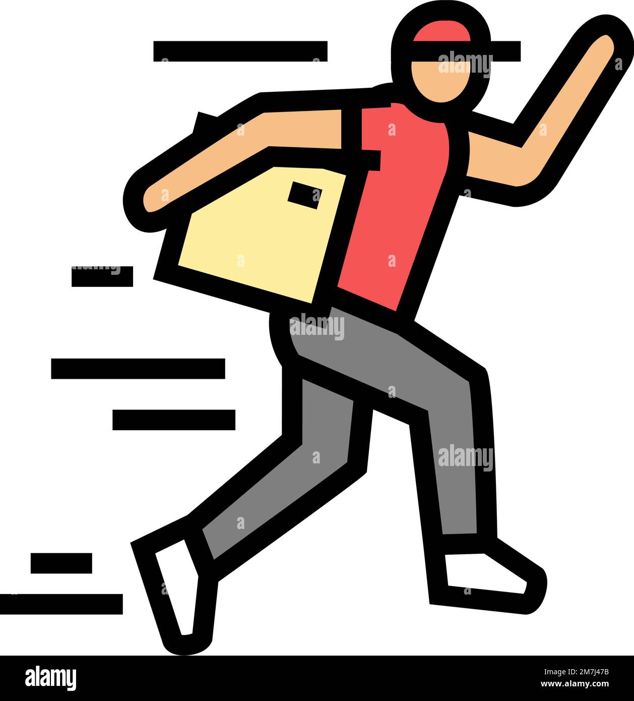 fast courier color icon vector illustration Stock Vector Image & Art ...
