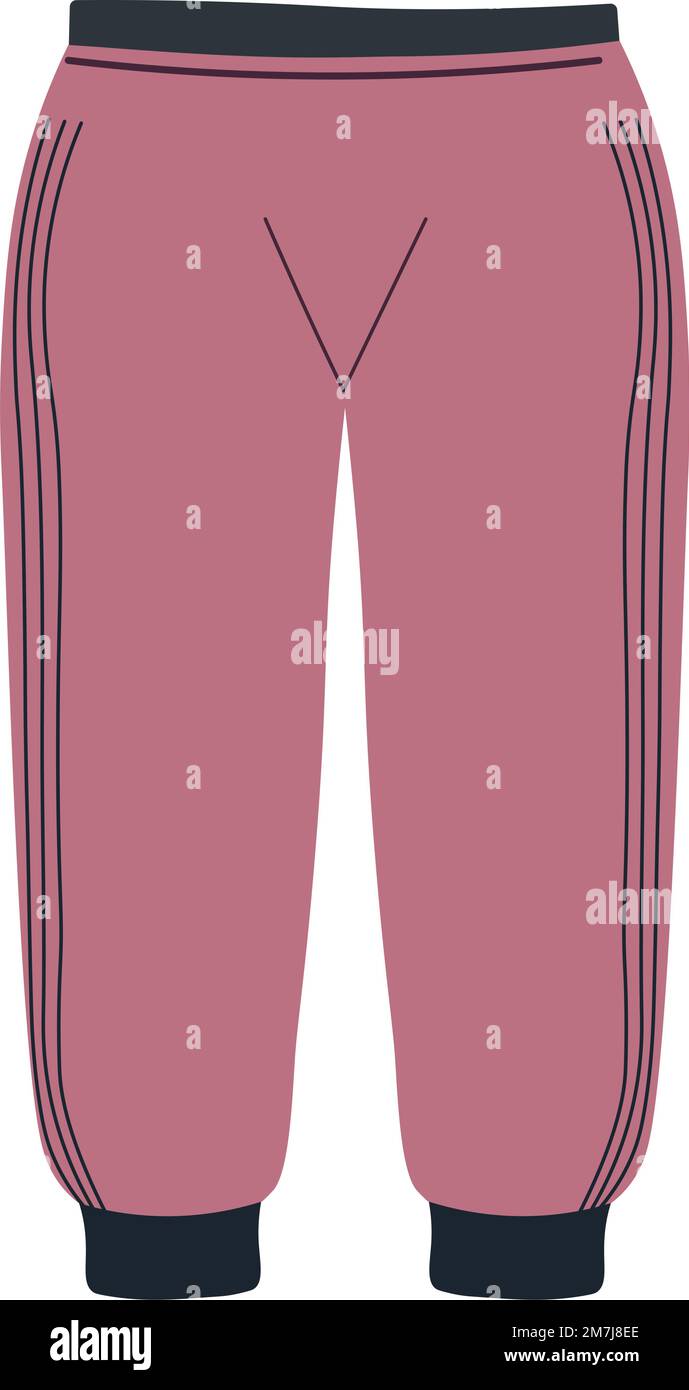 Clothing for men and women, sports pants vector Stock Vector