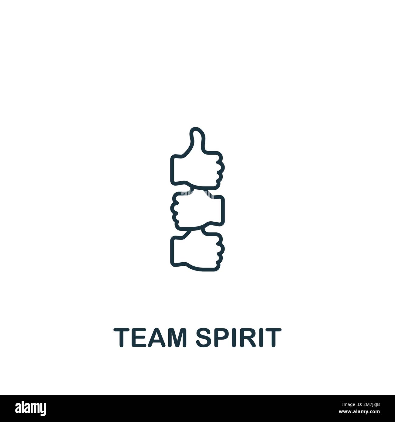 Team Spirit icon. Monochrome simple Project Management icon for 