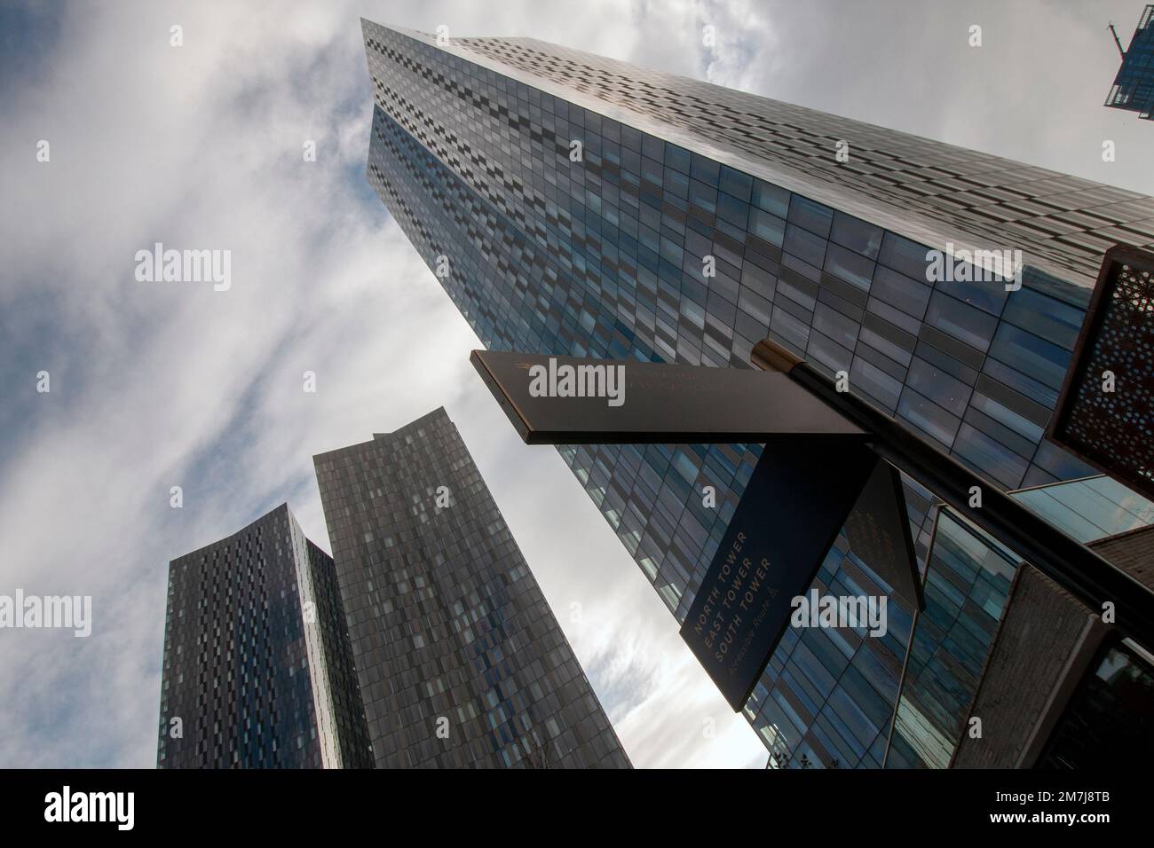 Skyscrapers at Deansgate Square, Manchester Stock Photo