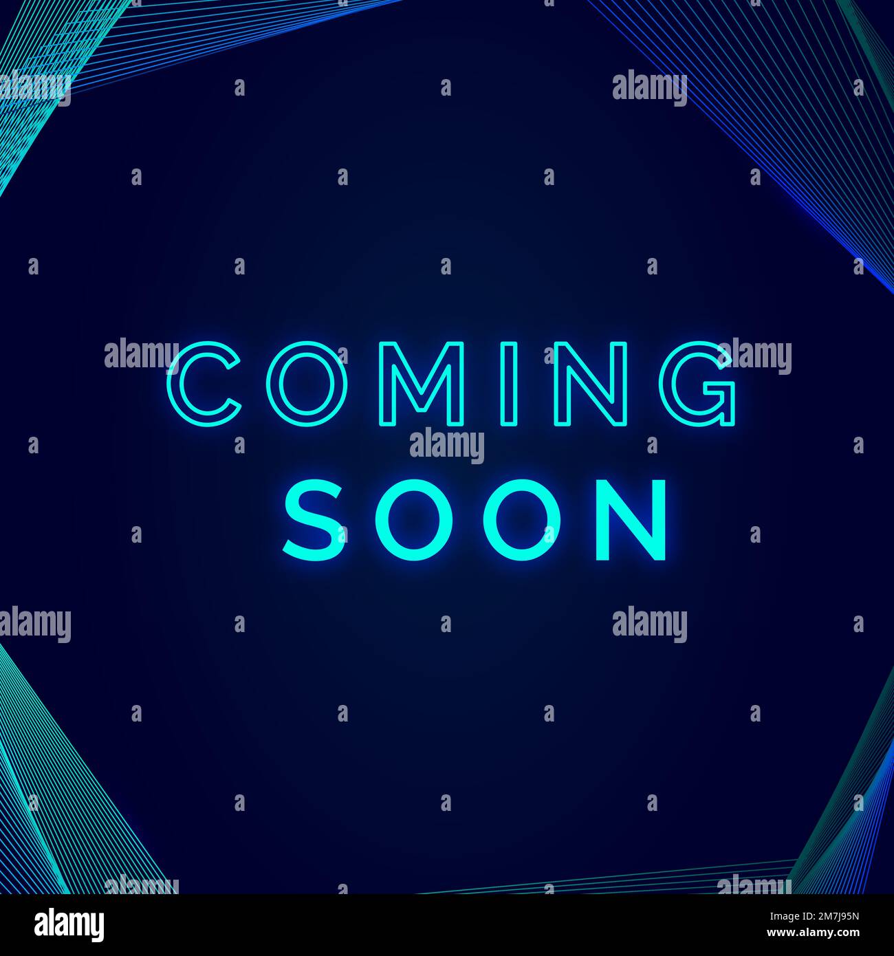 Coming soon neon advertisement template vector Stock Vector Image & Art