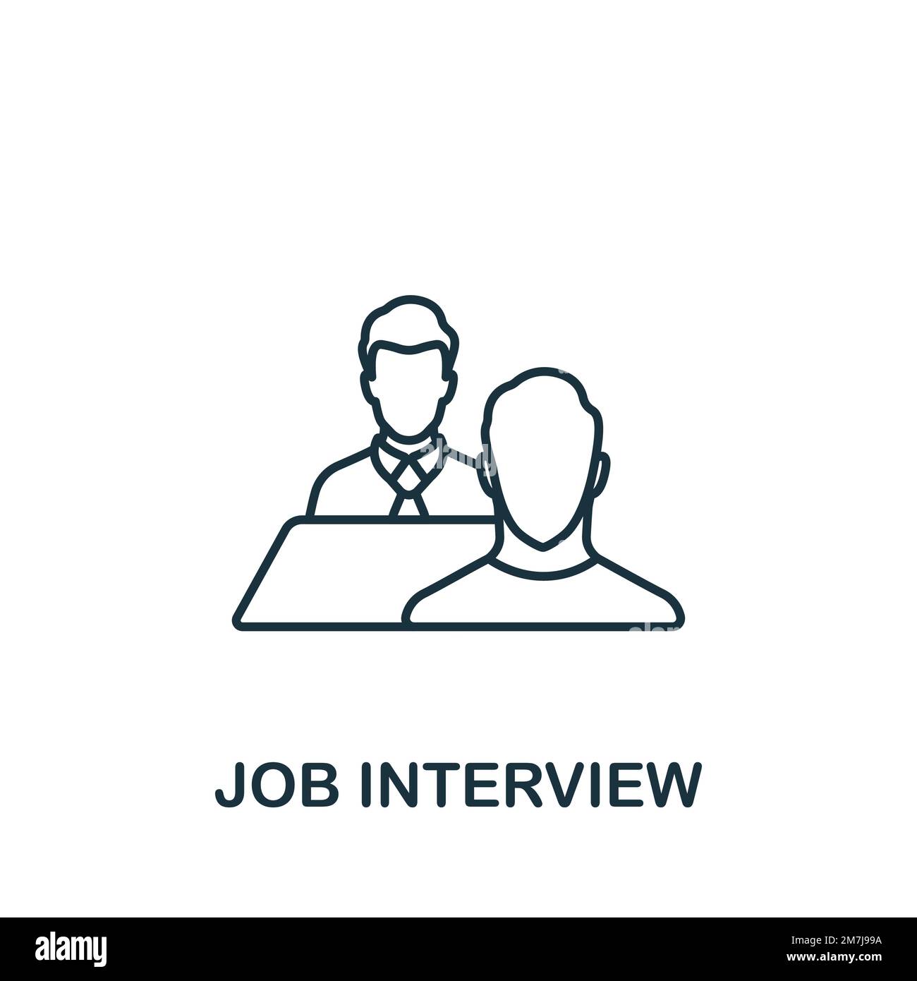 Job Interview icon. Monochrome simple Recruitment icon for templates ...