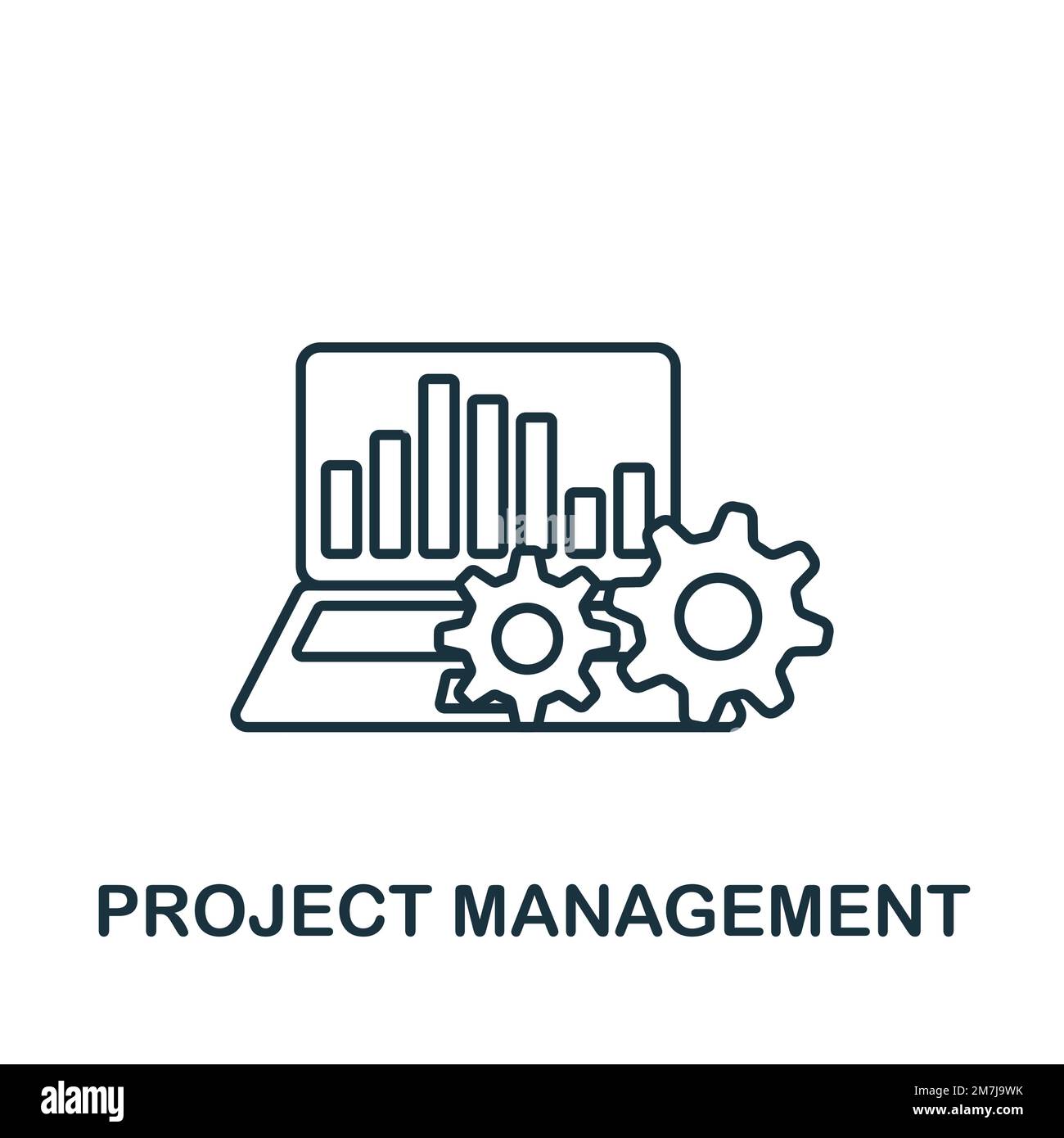 Project Management icon. Monochrome simple Project Planning icon for ...