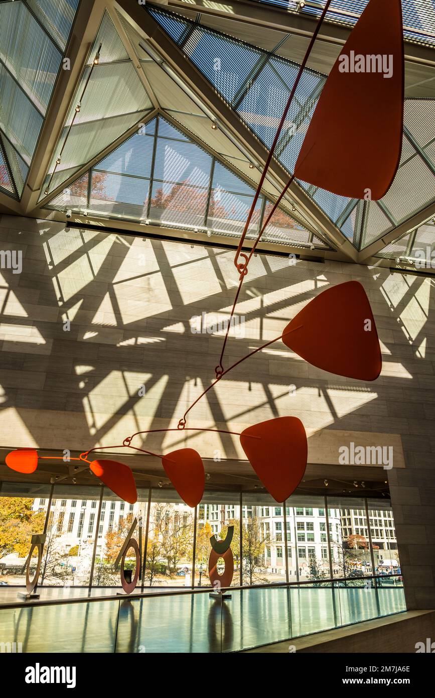 Atrium with Alexander Calder Mobiles, National Gallery of Art East