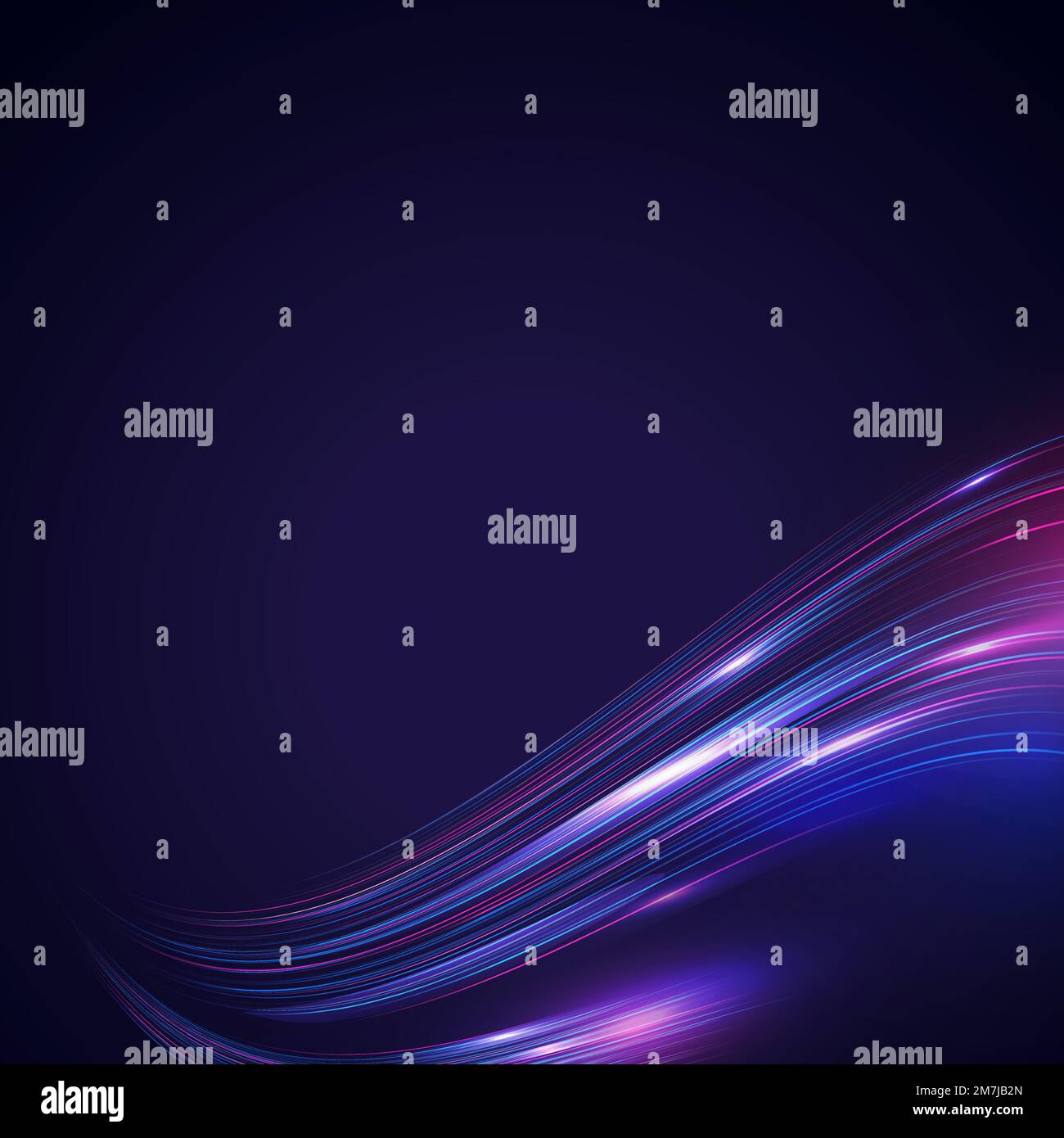 Abstract flowing neon wave vector background Stock Vector