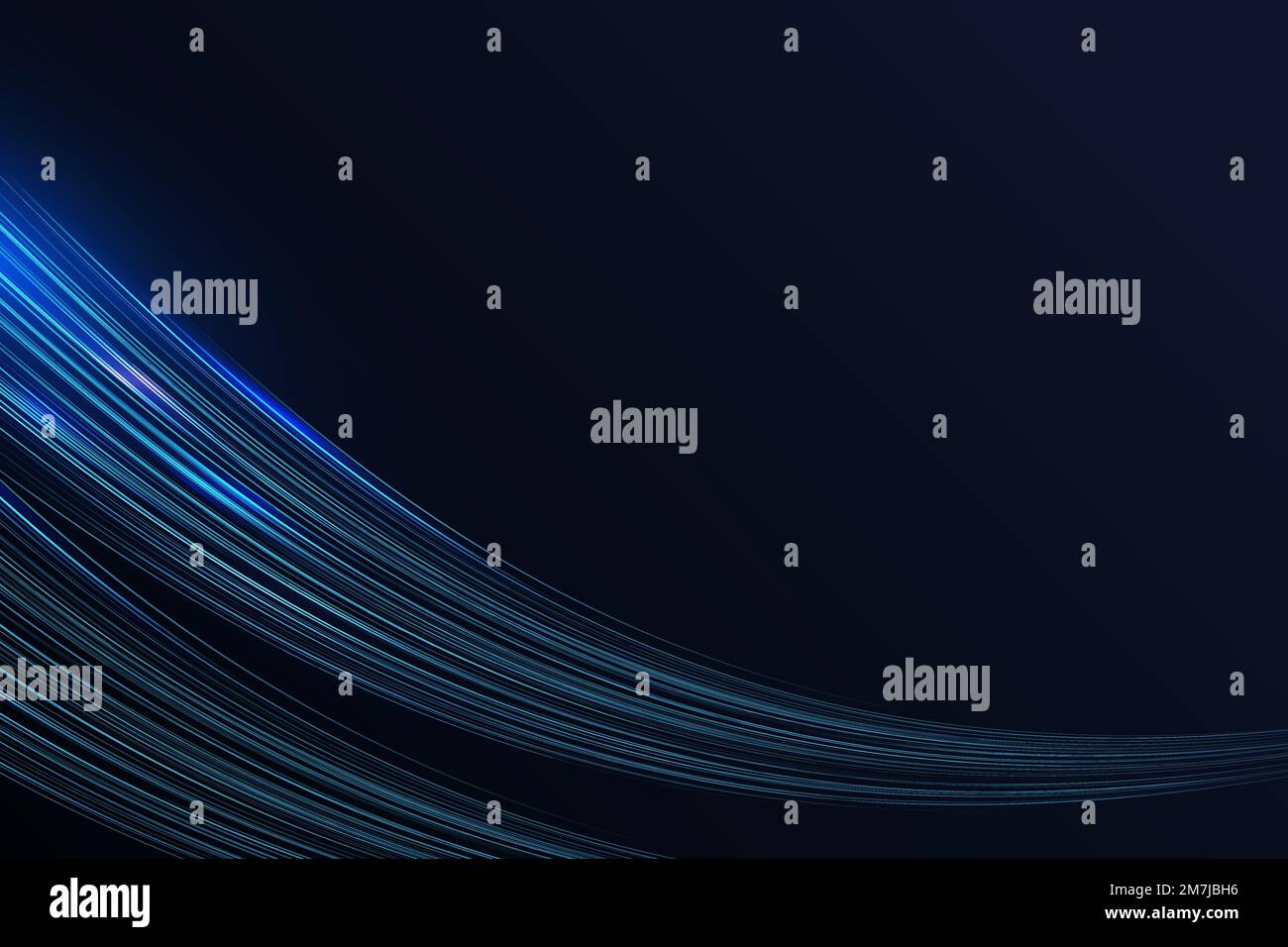 Futuristic blue border vector glowing neon wave background Stock Vector